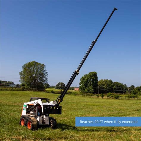 skid steer boom lift|skid steer truss boom.